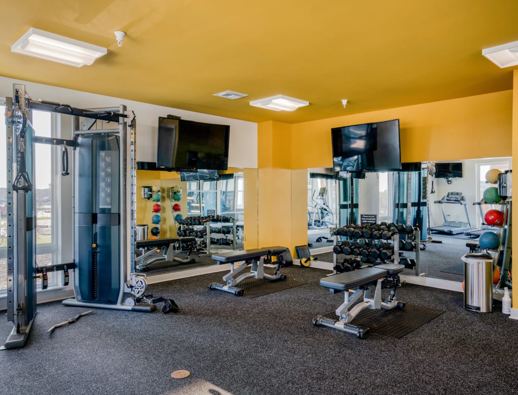 Indigo 19's fitness center in Virginia Beach, Virginia