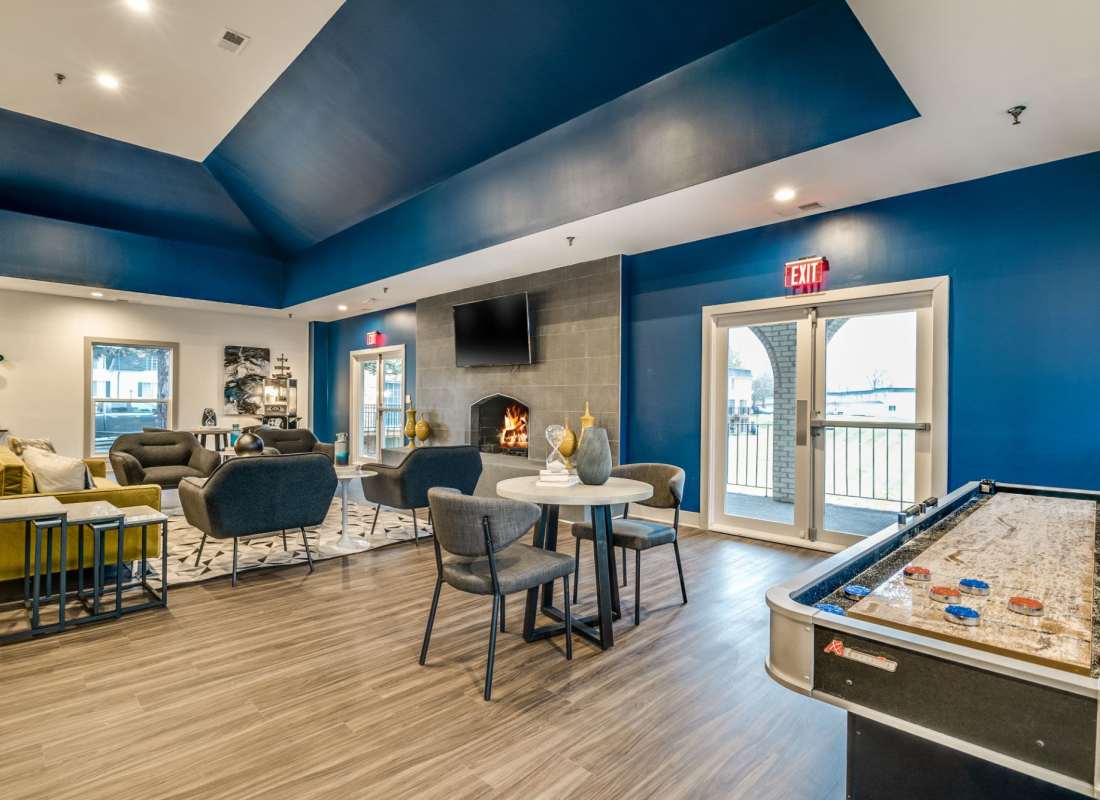 Clubhouse with modern amenities at Sutton Place in Southfield, Michigan