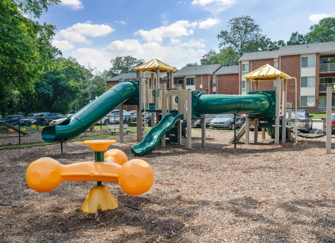 Large playground at Columbia Pointe in Columbia, Maryland