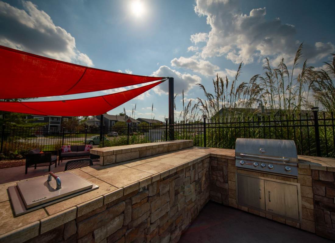 Grill area at Lighthouse Landings in Indianapolis, Indiana