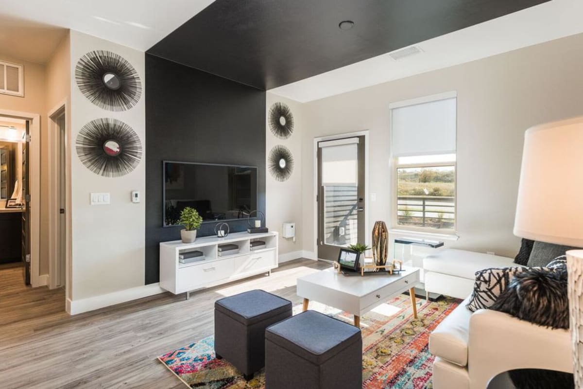 Beautiful Living Room at Solana Lucent Station in Highlands Ranch, Colorado
