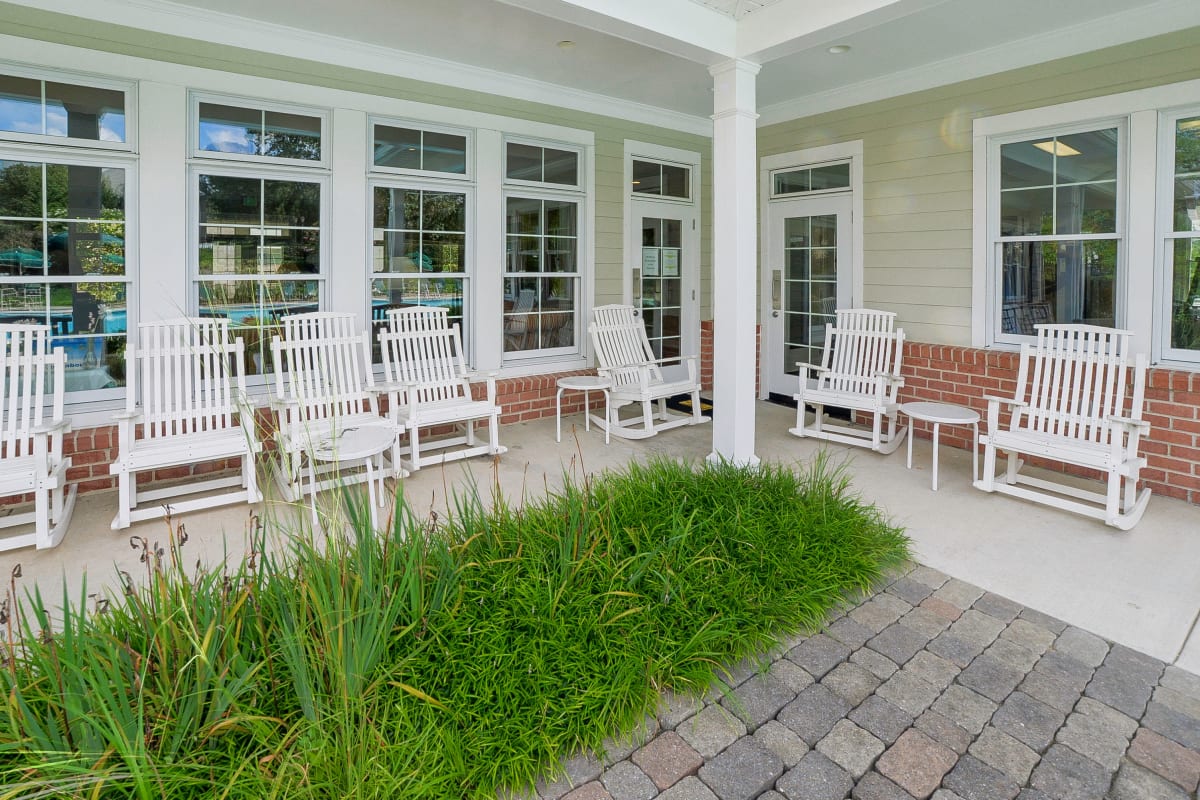 Outdoor patio at Silver Spring Station Apartment Homes in Baltimore, MD