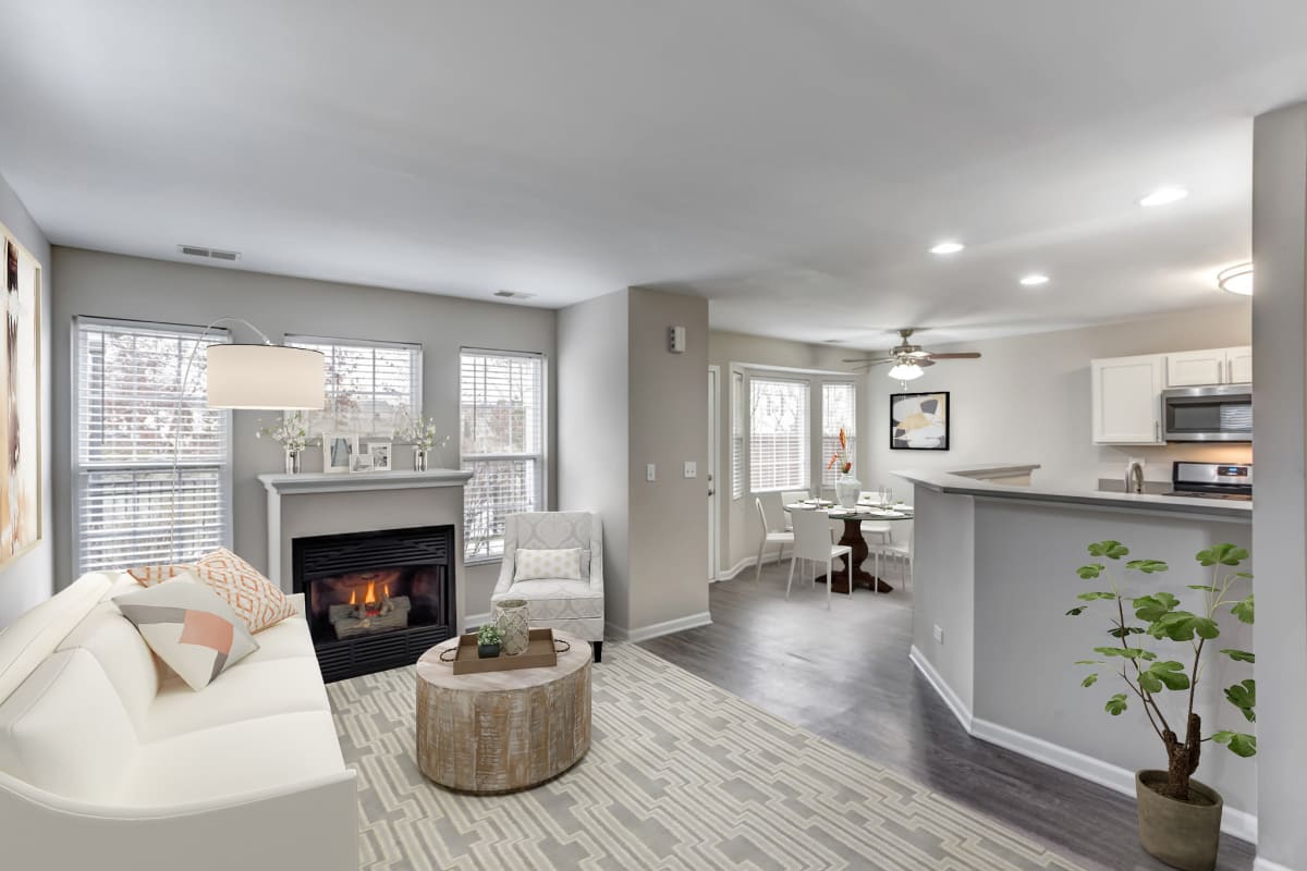 Living Room at Lakeview Townhomes at Fox Valley