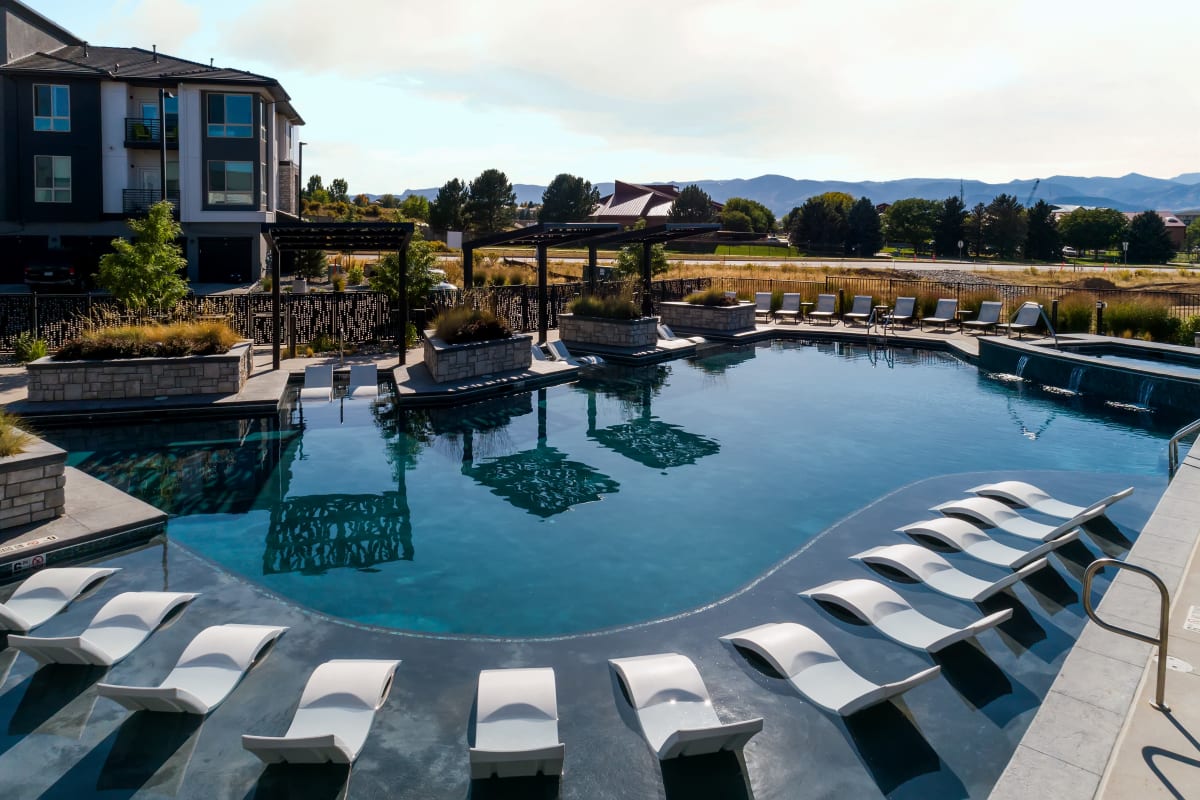 Swimming Pool at Solana Lucent Station in Highlands Ranch, Colorado