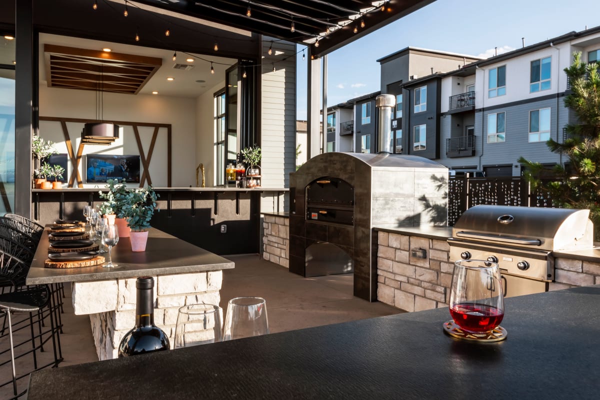 BBQ Area at Solana Lucent Station in Highlands Ranch, Colorado