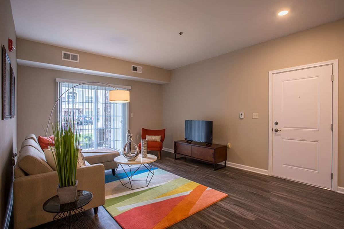 Living room at The Landings at Meadowood in Baldwinsville, New York