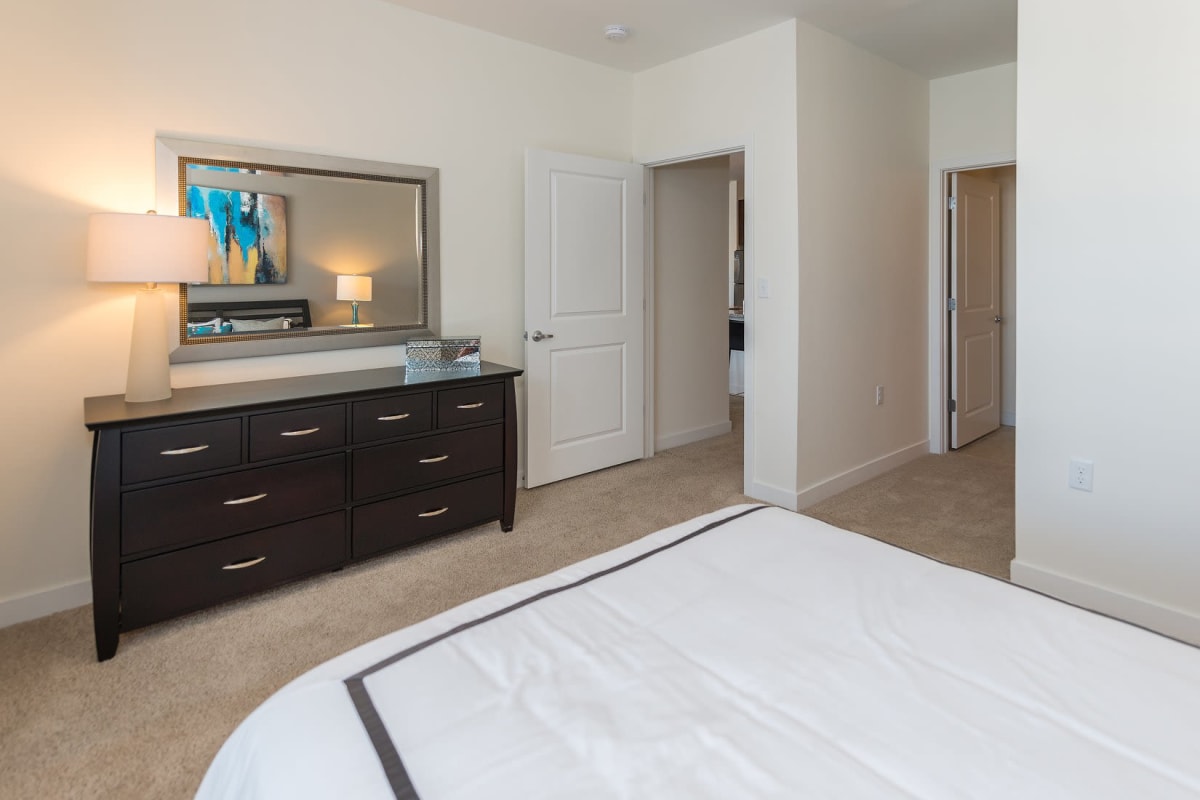 Master bedroom at Indigo 19 in Virginia Beach, Virginia