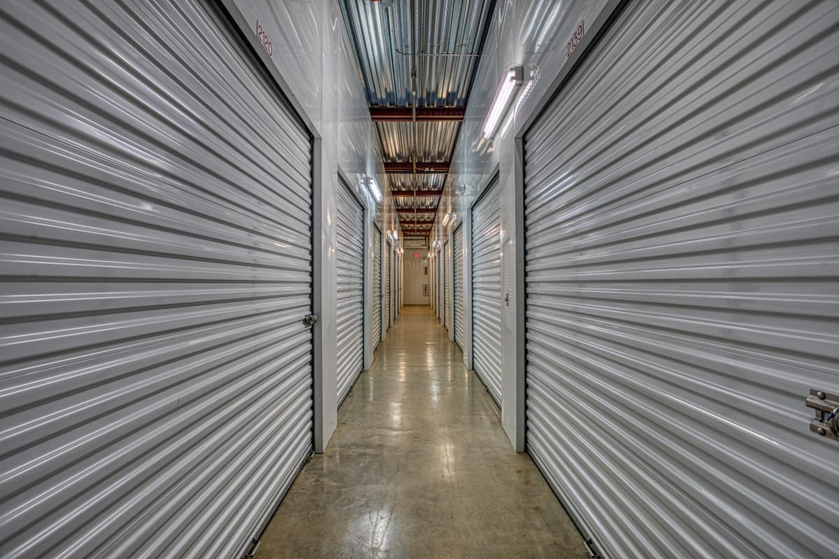 Climate-controlled storage units at Devon Self Storage in Seabrook, Texas