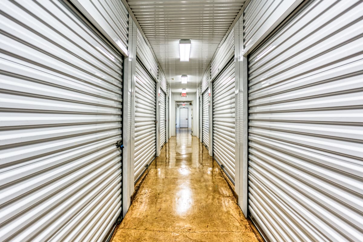 Climate-controlled storage units at Devon Self Storage in Greenville, Texas