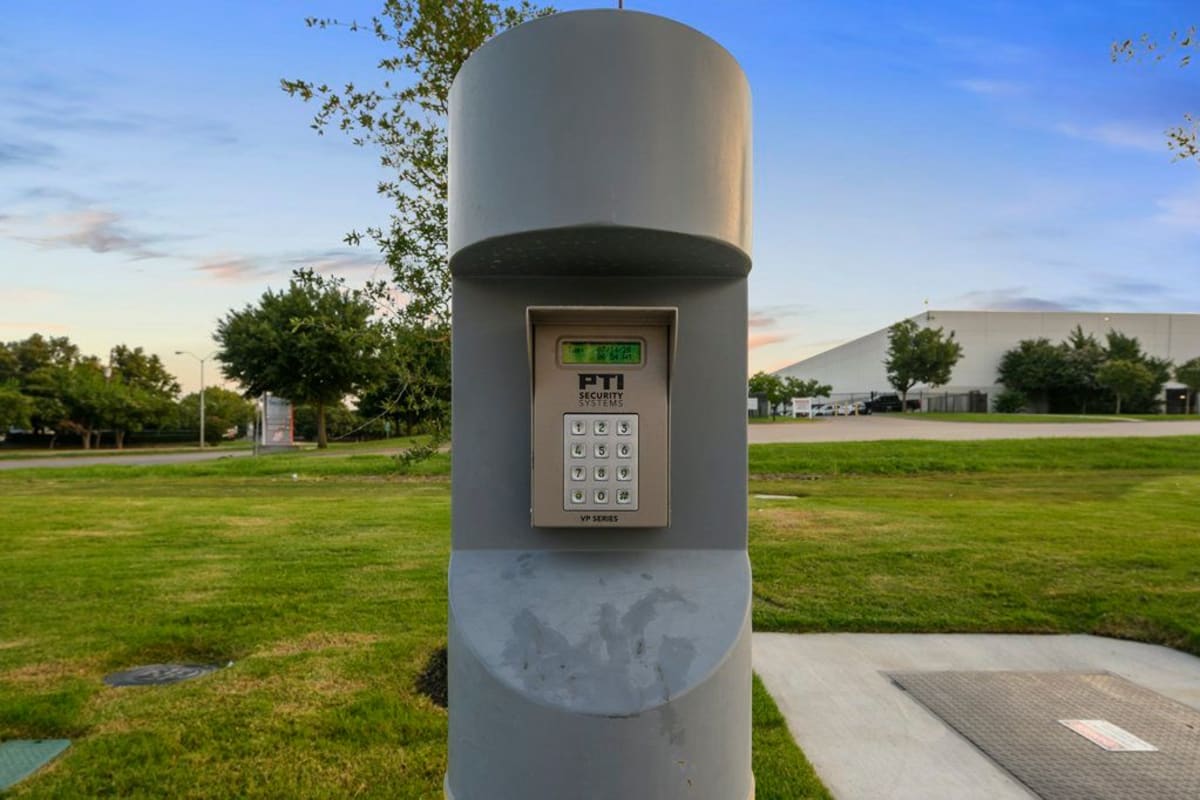 Electronic keypad entrance at Storage 365 in Dallas, Texas