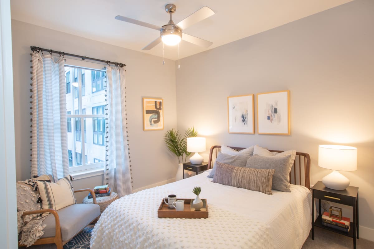 Cozy bedroom with a view at 511 Meeting in Charleston, South Carolina