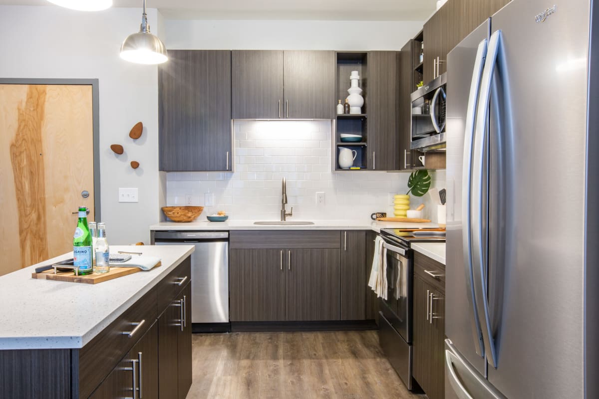 Kitchen with stainless steel appliances at 511 Meeting in Charleston, South Carolina
