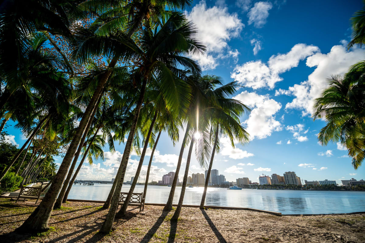 Waterfront park near Solera at City Centre in Palm Beach Gardens, Florida