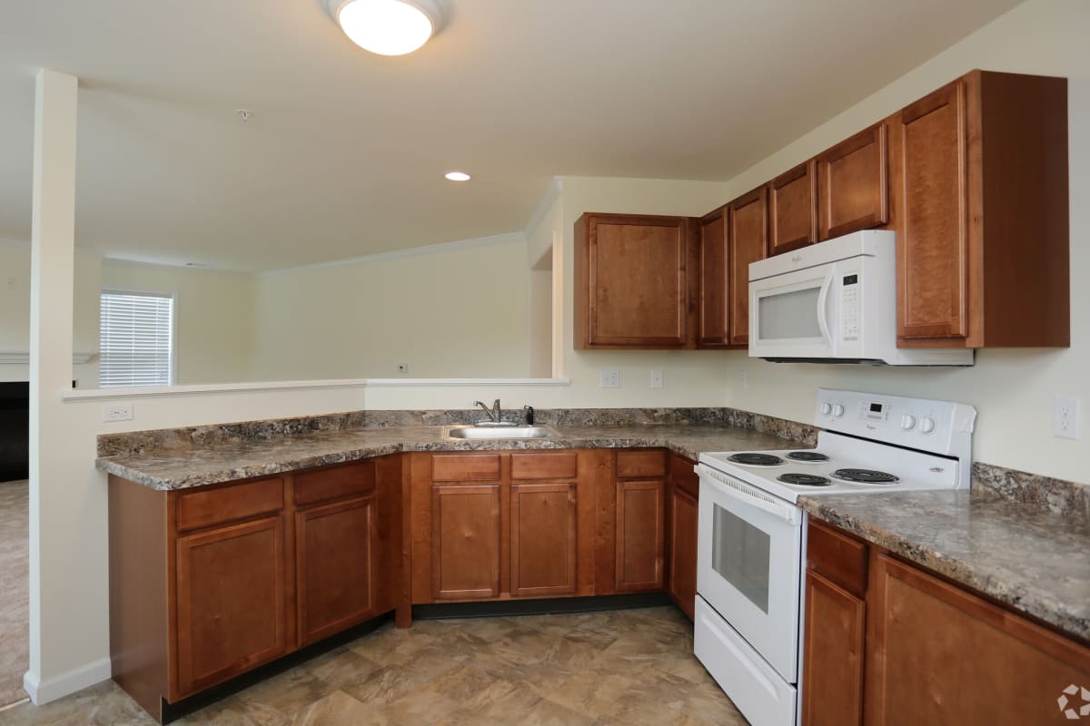 Fully equipped kitchen at The Ridge in Troy, New York