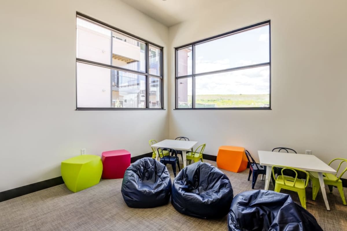 Kids room in clubhouse at The Wyatt Apartments in Fort Collins, Colorado