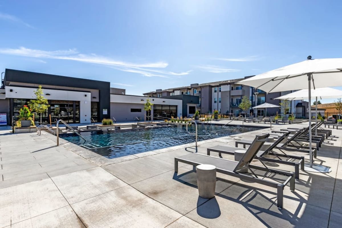 Outdoor Swimming Pool at The Wyatt Apartments in Fort Collins, Colorado