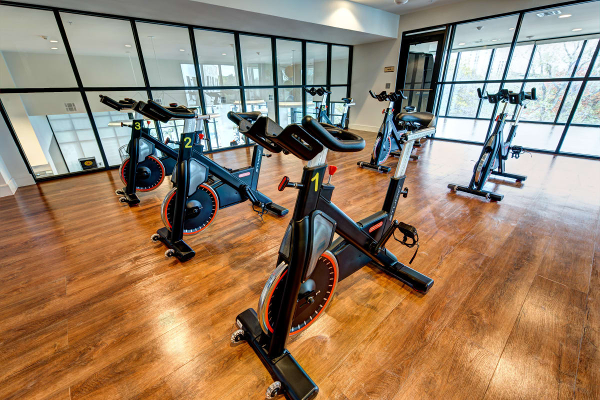 Spin bikes at Water Marq in Austin, Texas