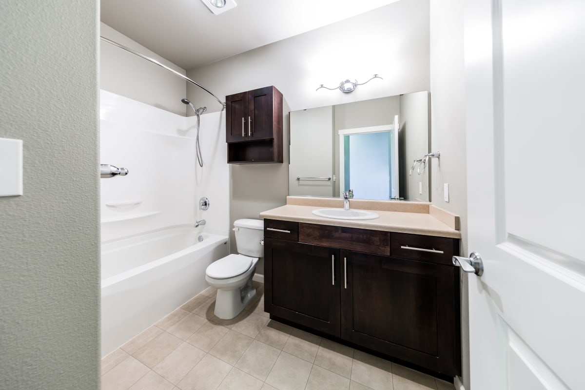 Bathroom at Copperline at Point Ruston in Tacoma, Washington