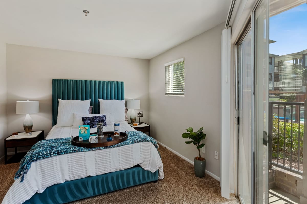 Spacious well lit bedroom at 45Eighty Dunwoody Apartment Homes in Dunwoody, Georgia