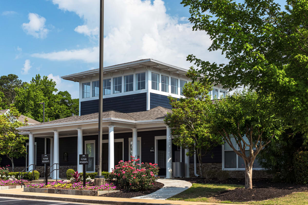 Exterior of the clubhouse at River Pointe in Carrollton, Georgia