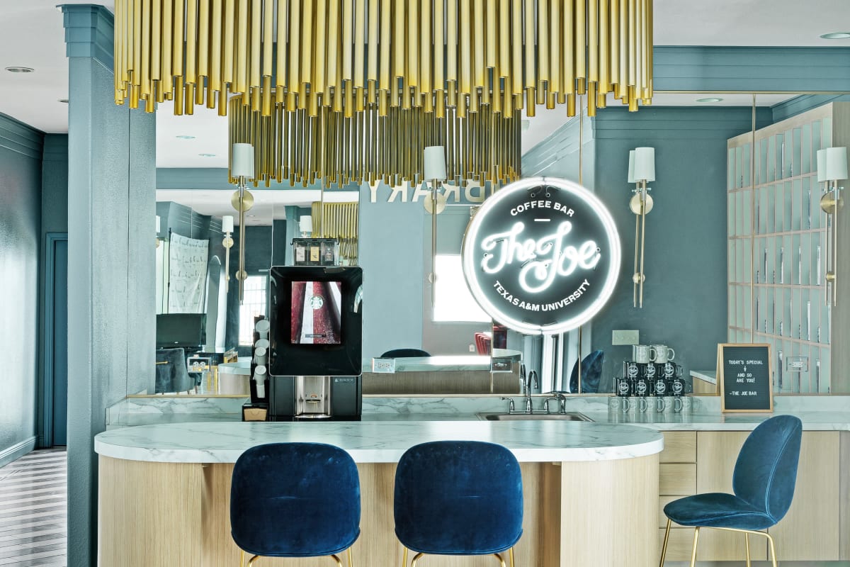 Joe coffee bar with 24-hour Starbucks beverages at The Kristi in Corpus Christi, Texas