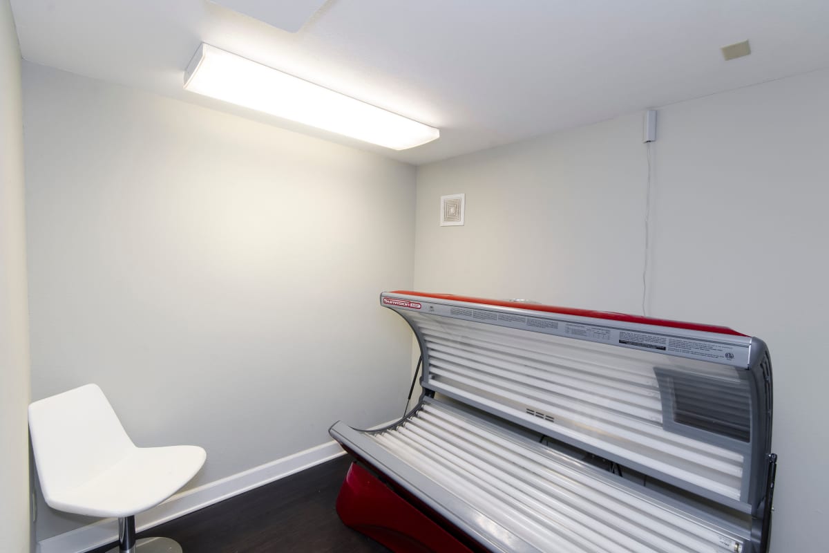 Tanning bed at Hawks Pointe in Lawrence, Kansas