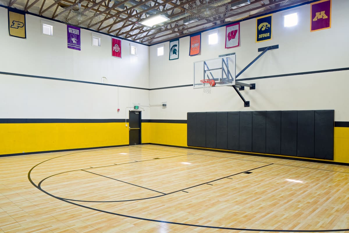 Basketball court at Hawks Ridge in Iowa City, Iowa