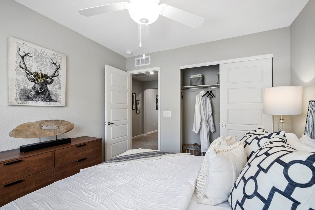 So much closet space in the bedroom at BB Living Murphy Creek in Aurora, Colorado