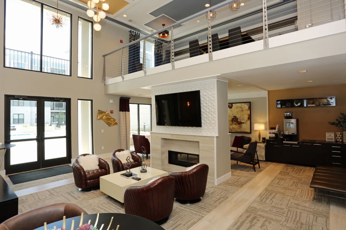 Spacious clubhouse for residents to relax and hang out in at Mayfair Reserve in Wauwatosa, Wisconsin