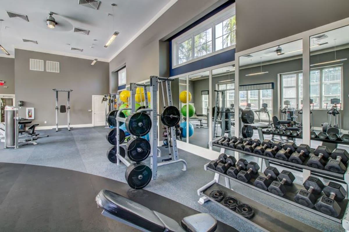 Fitness center at Seagrass Apartments in Jacksonville, Florida