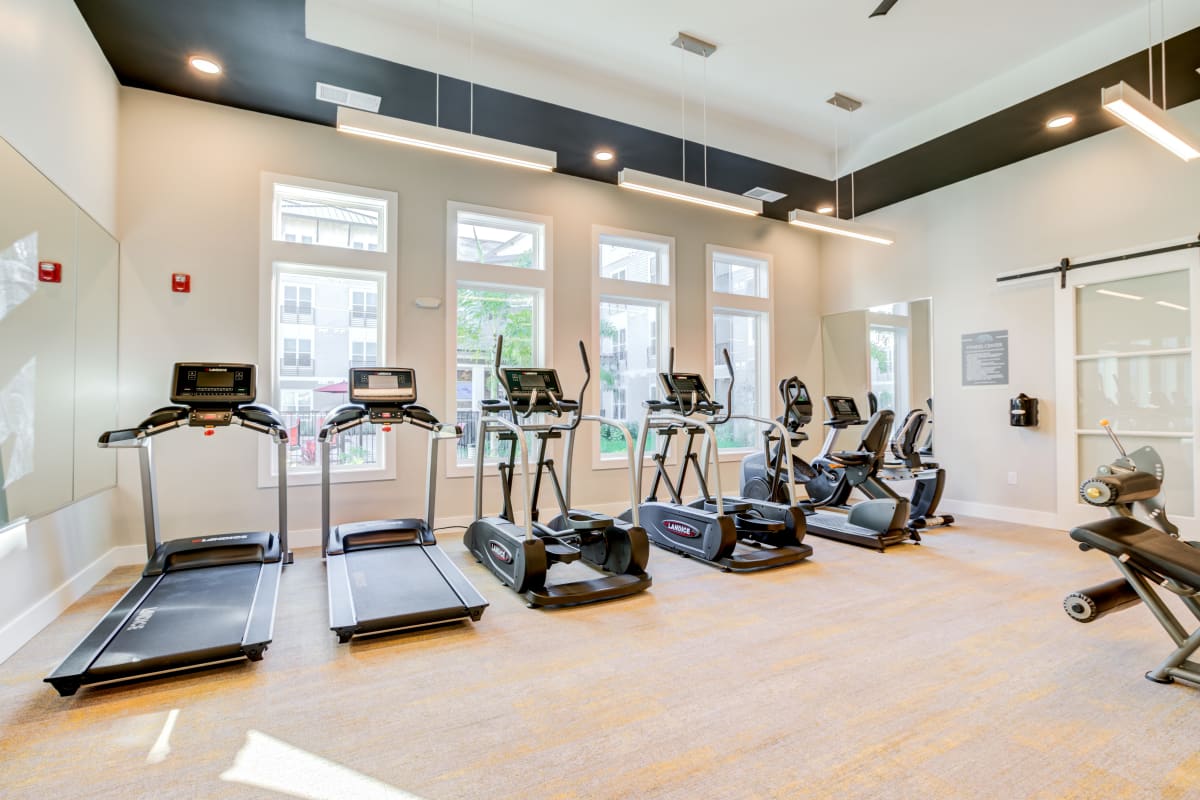Fitness center at The Pointe at Siena Ridge in Davenport, Florida