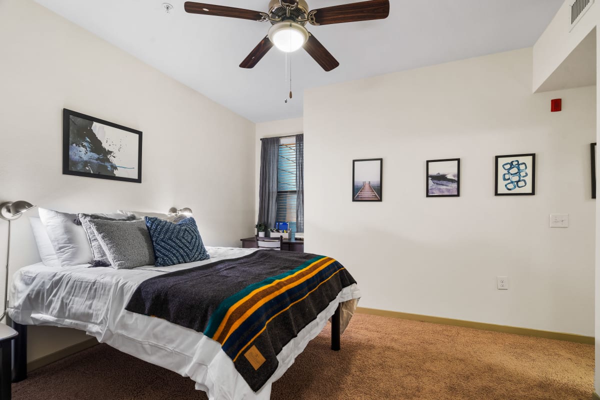 bedroom at The Domain at Columbia in Columbia, Missouri