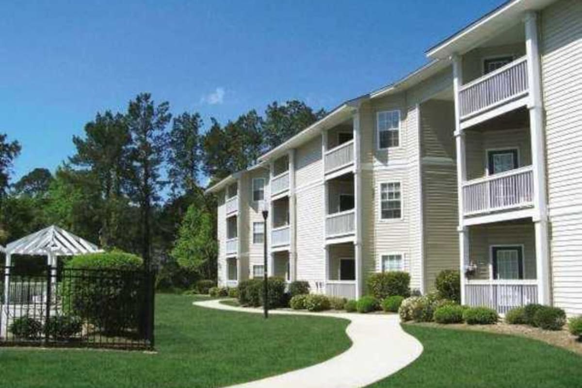 Paved walking path at Forest Pointe in Walterboro, South Carolina