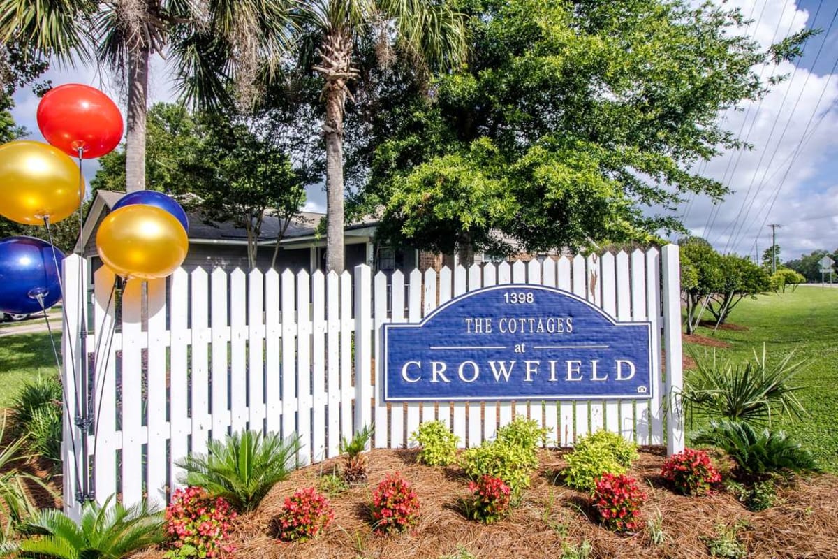 Signage outside of Cottages at Crowfield in Ladson, South Carolina