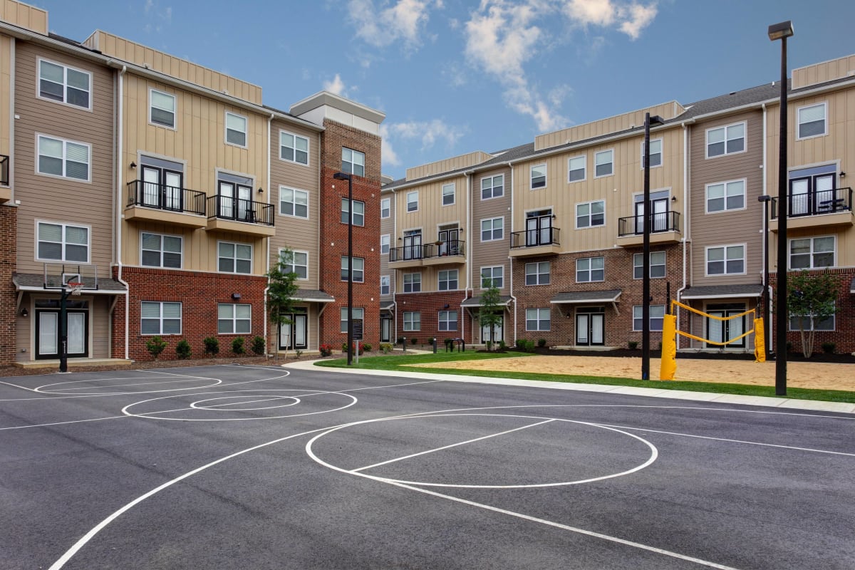 Basketball court at The James in Richmond, Virginia