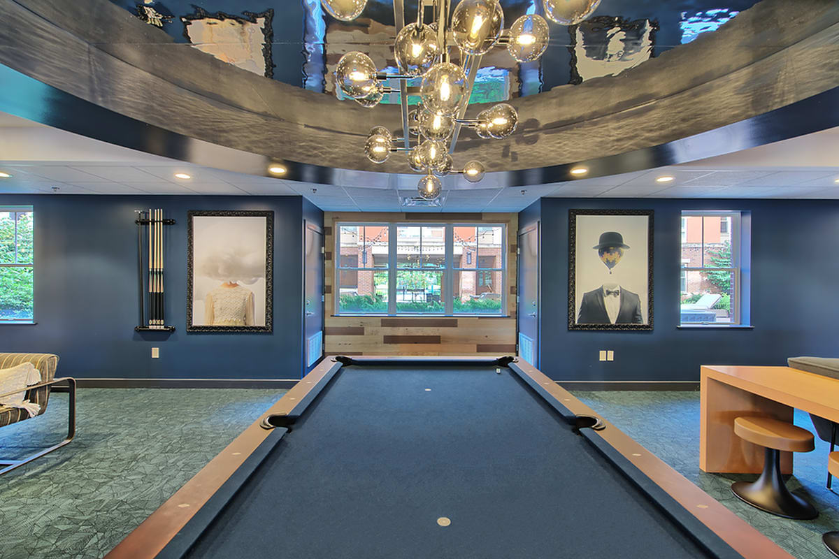 Pool table at Twin River Commons in Binghamton, New York