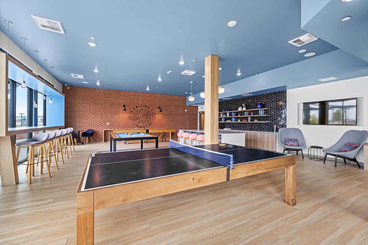 Game room at Marq Iliff Station in Aurora, Colorado