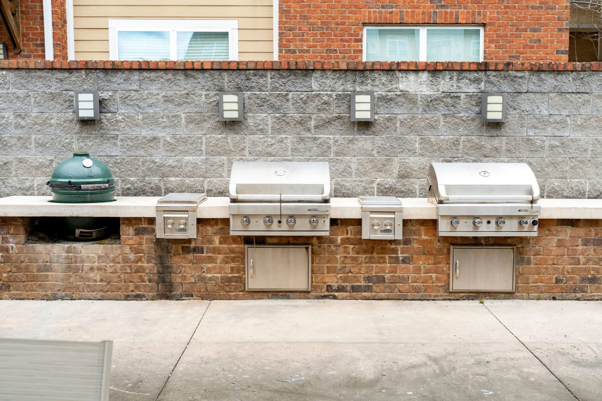 Barbecue stations at The Blake in Kennesaw, Georgia