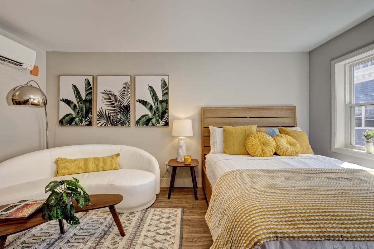 studio living area at Sage-Allen in Hartford, Connecticut