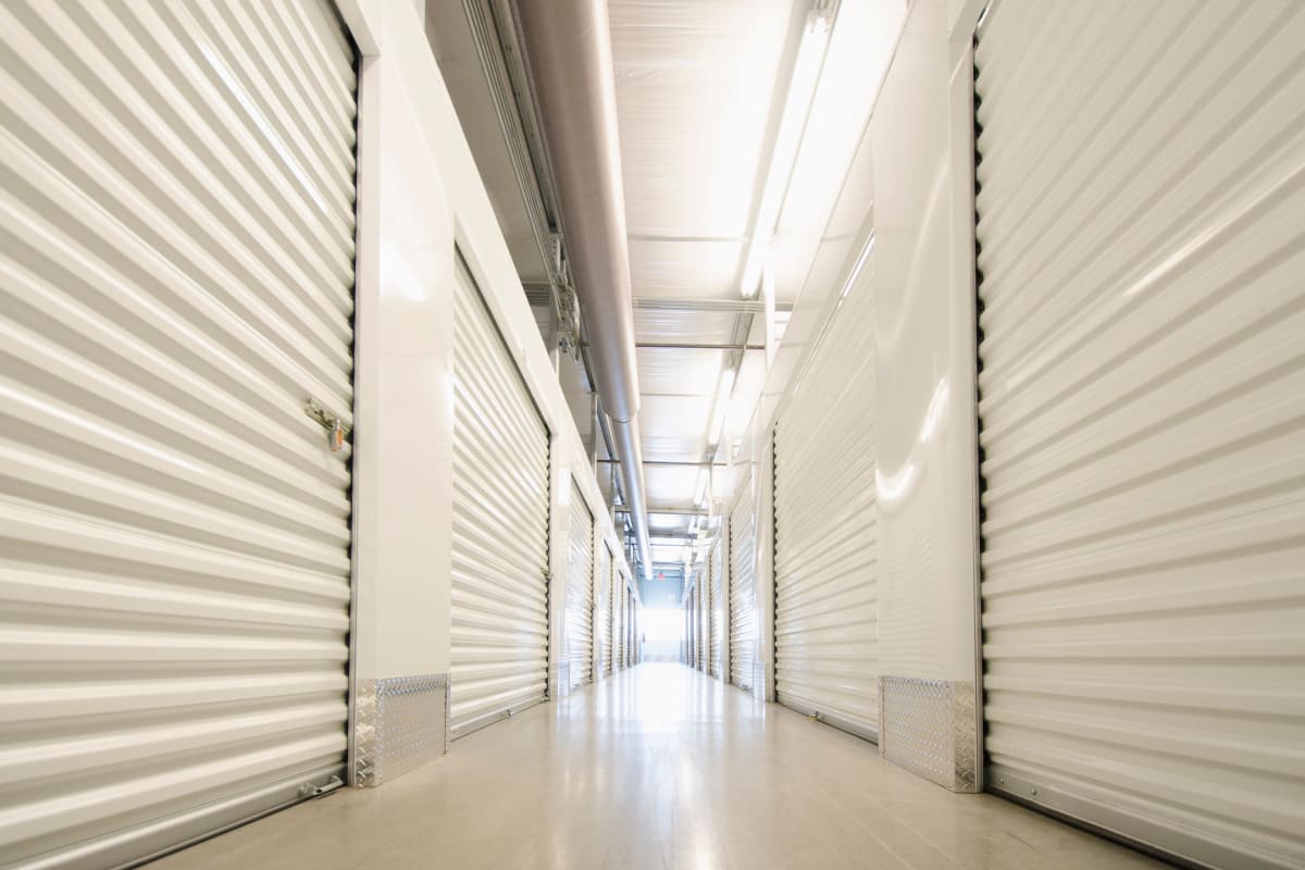 Wide driveways between storage units at Storage Star - Rio Vista in Rio Vista, California