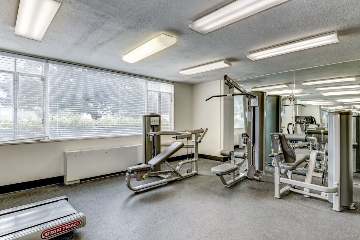 Fitness center at Stratford at Southern Towers in Alexandria, Virginia