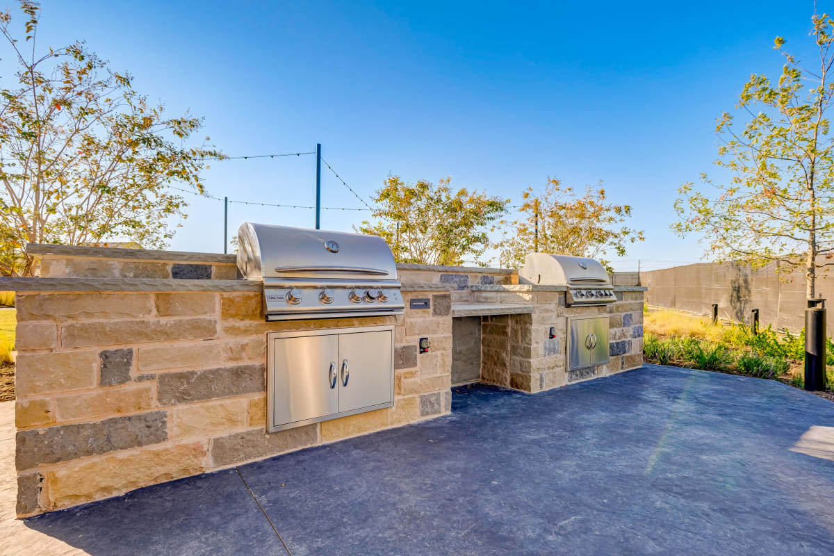 Outdoor grills to bbq at BB Living Light Farms in Celina, Texas