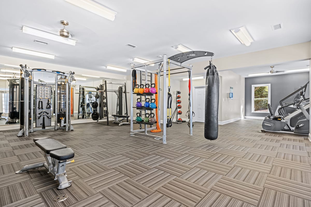 Fitness center at Marquis on Edwards Mill in Raleigh, North Carolina