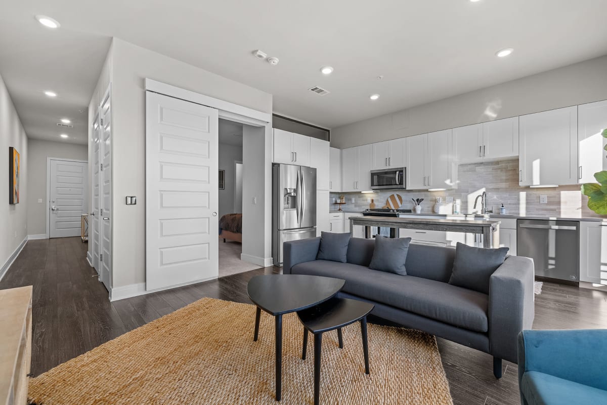Cozy living space at The Clark in Austin, Texas