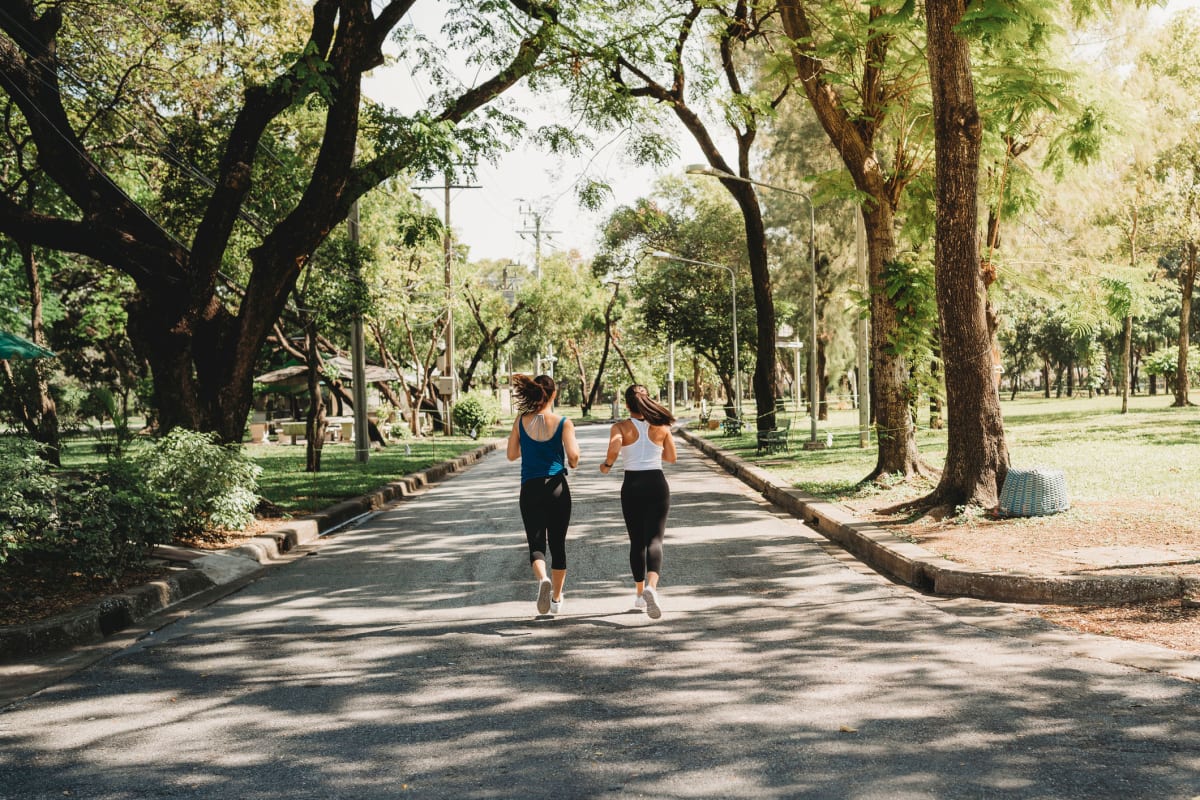 Residents walking in a park near Parallel 36 at Jailette in Atlanta, Georgia