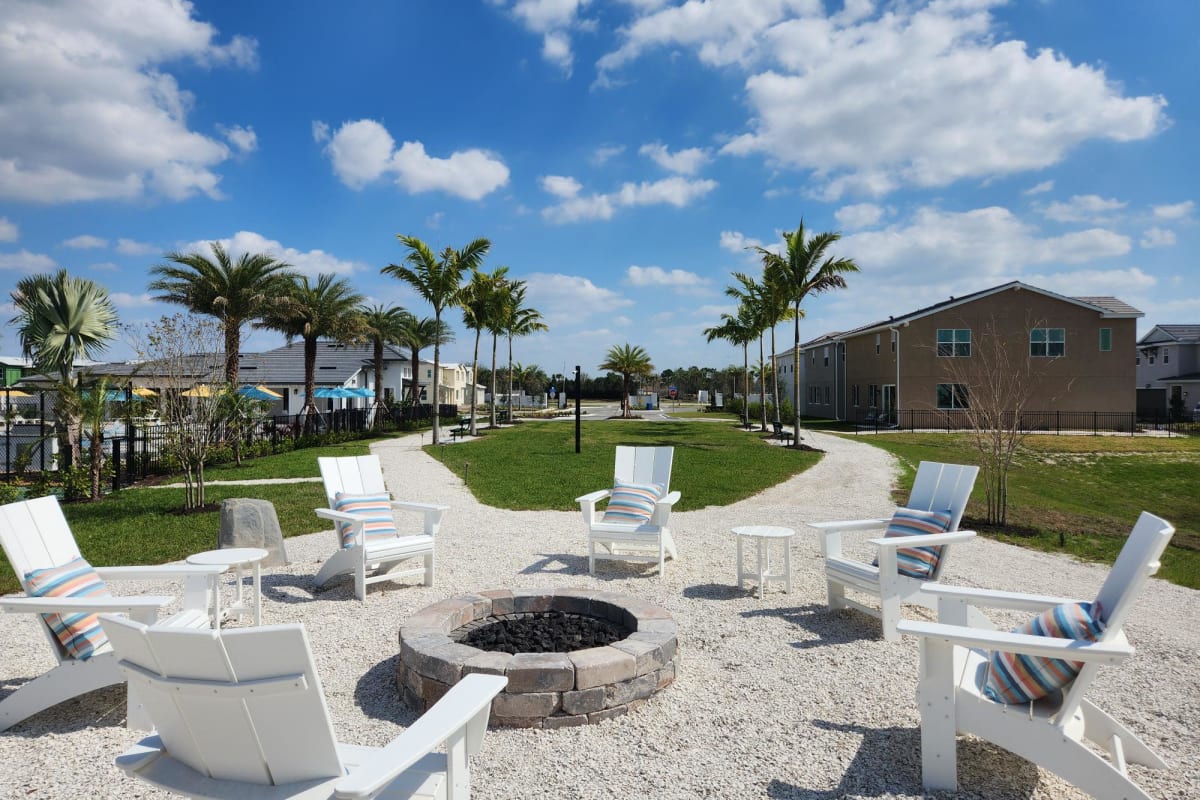 Fire pit area Antigua at Lakewood Ranch in Lakewood Ranch, Florida