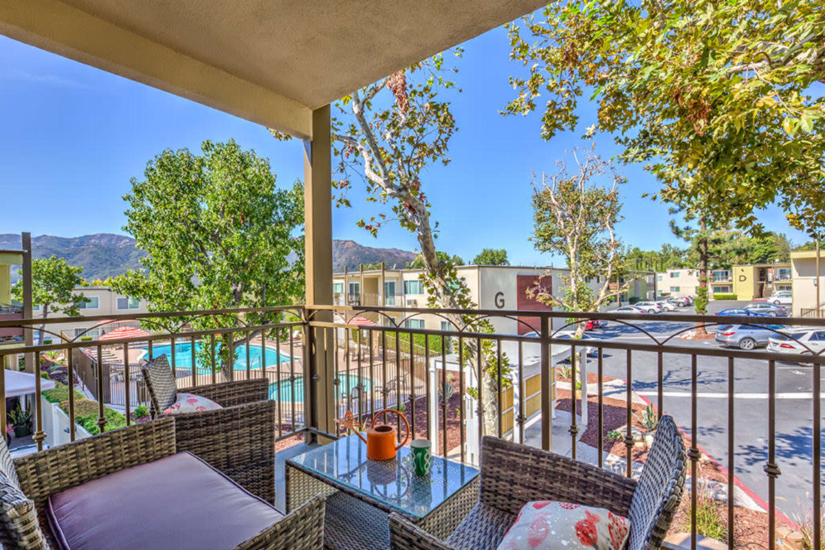 Balcony view at The Summit at La Crescenta in La Crescenta-Montrose, California