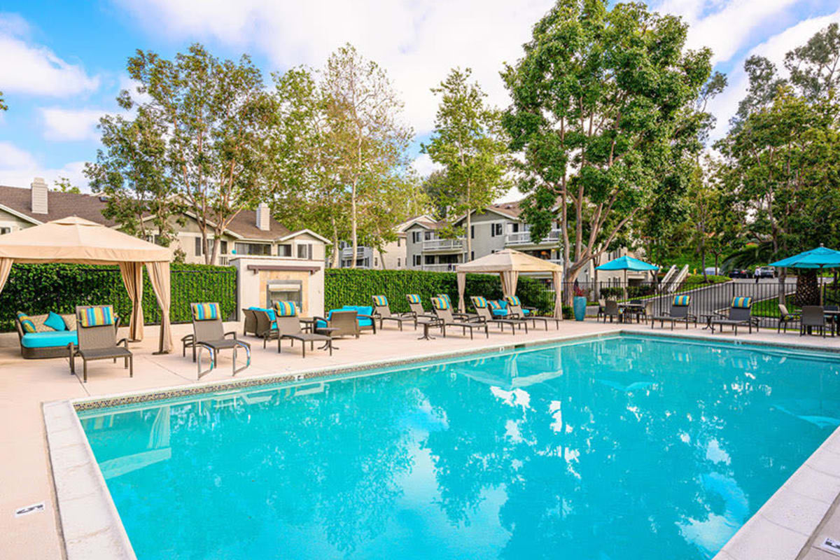 Swimming pool at Flower Fields in Carlsbad, California