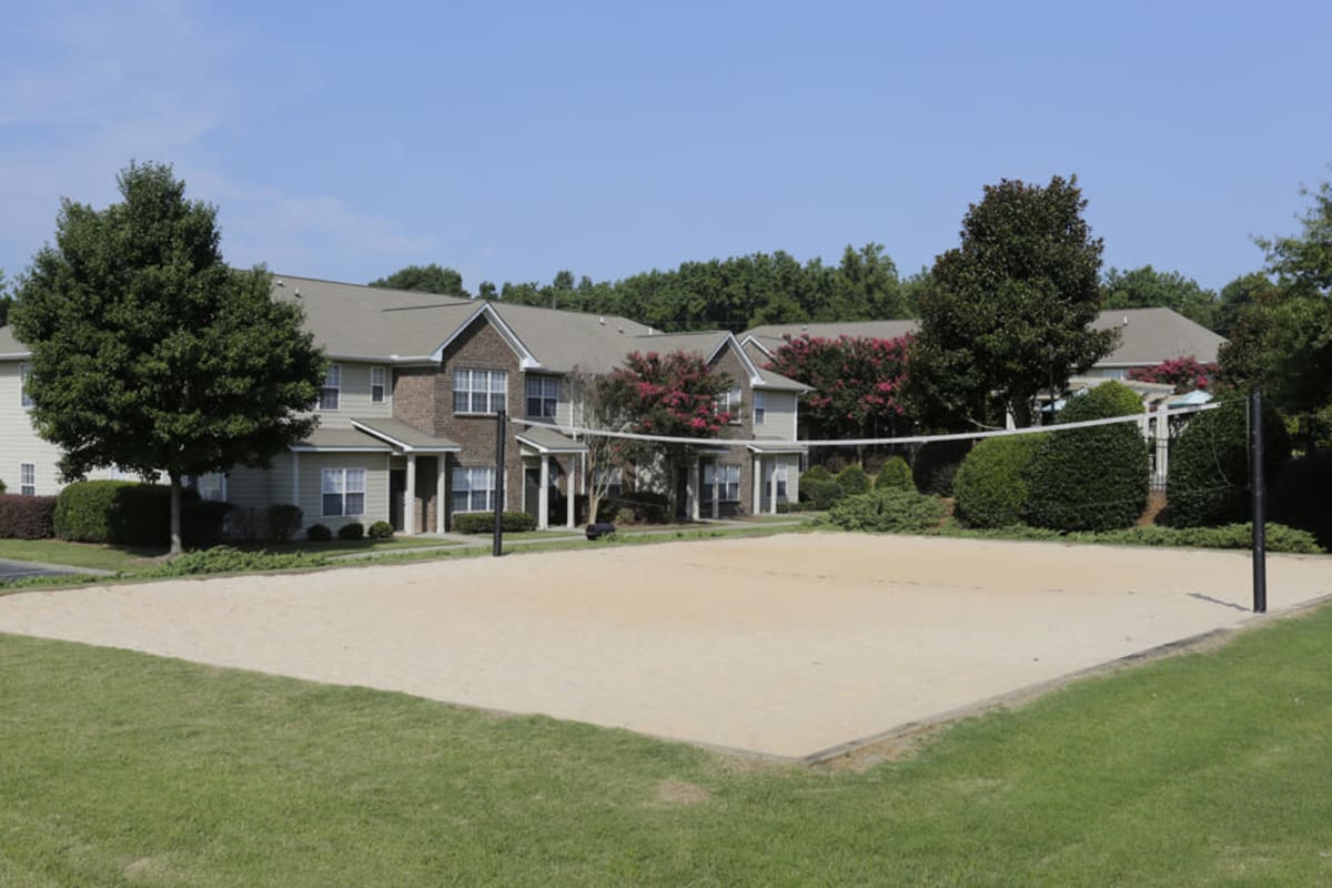 volleyball court at Jasmine Cove in Simpsonville, South Carolina