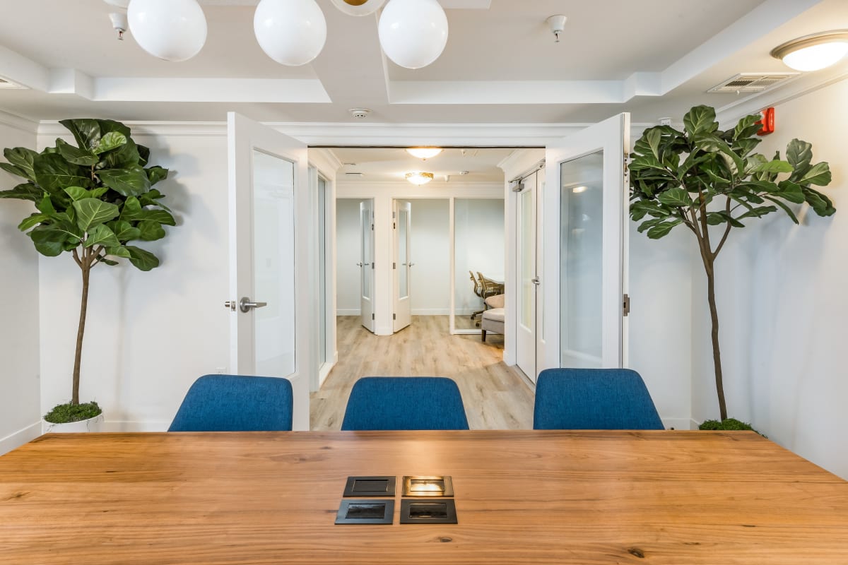 Resident meeting rooms at Playa Del Oro in Los Angeles, California